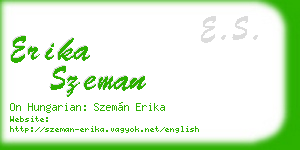 erika szeman business card
